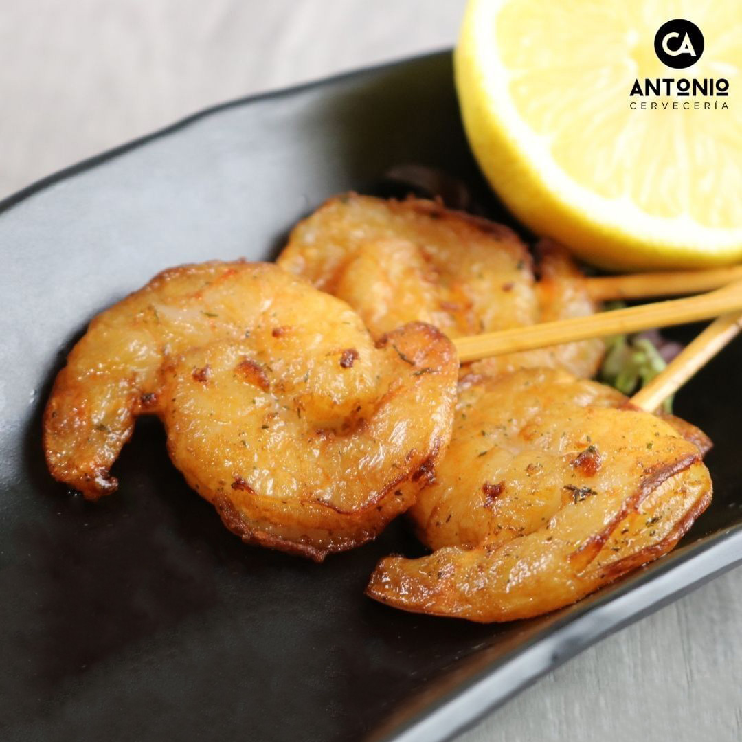 Piruletas de gamba